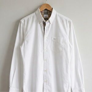 Burberry Men's White Casual Button Down Shirt